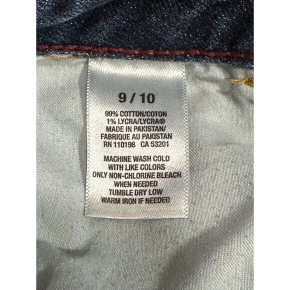 Aeropostale Capri Womens Jeans 9/10 Blue Dark Denim Flap Pockets Low Rise Pants - Picture 9 of 11